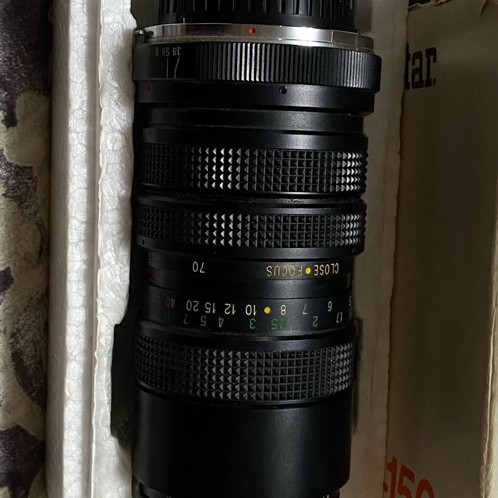 Vintage Vivitar 70mm-150mm f3.8 Close Focusing Auto Zoom 52MM Fixed Mount Lens
